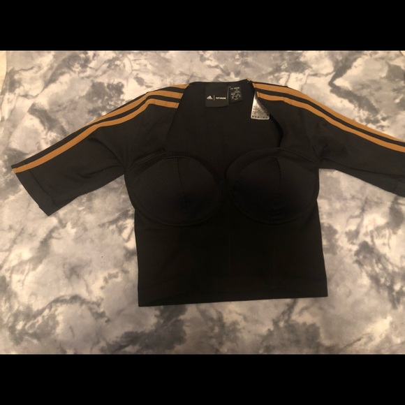 ADIDAS IVYPARK black ribbed top - Picture 3 of 3